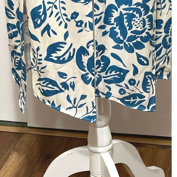 Moda Int’l. size 14 blue & white silk sundress. - Picture 6 of 10